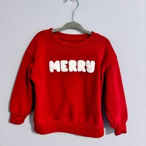 Cat & Jack 'Merry' Christmas Sweatshirt